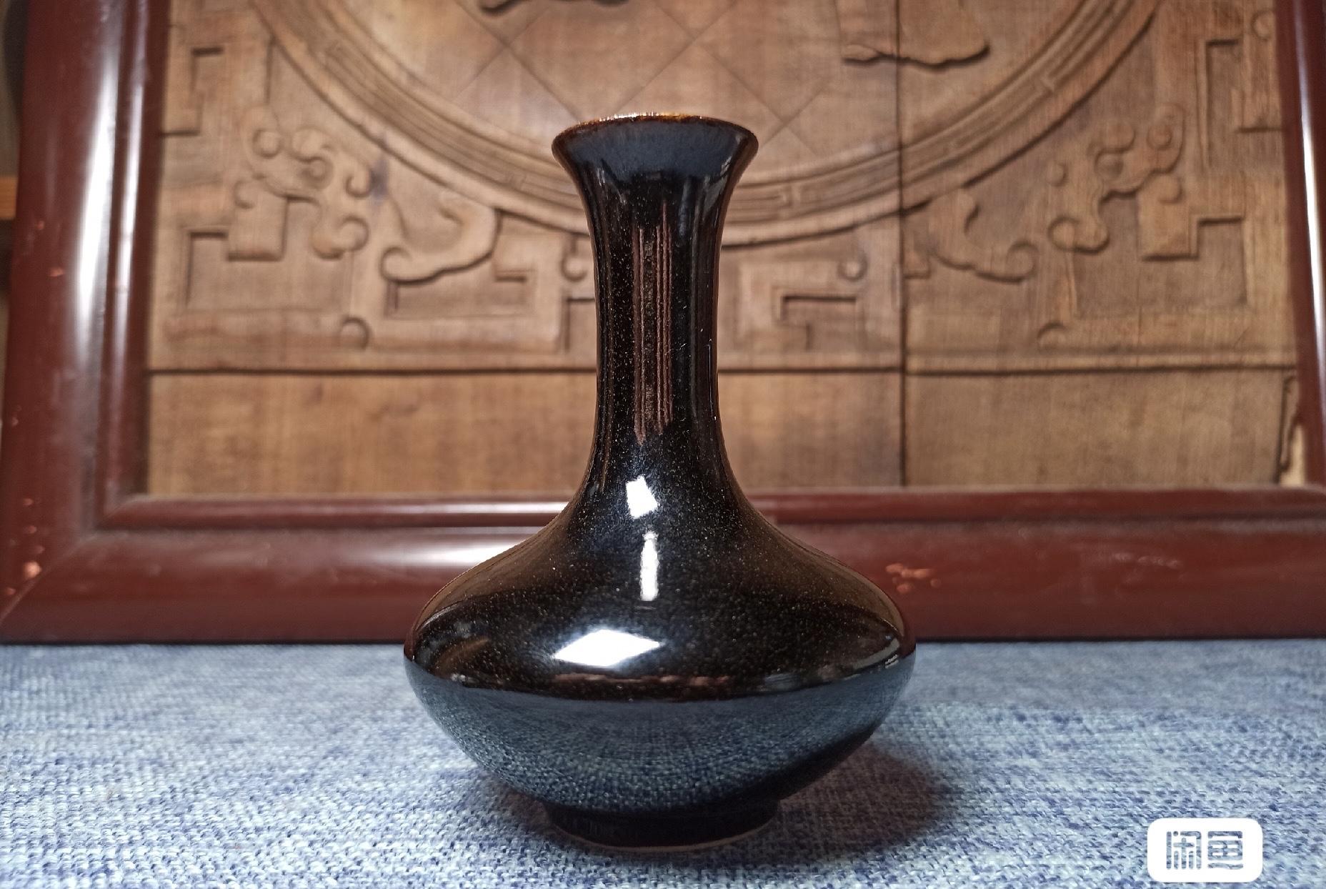 魅力的な 中国 大清雍正年製 茶葉末釉 葫蘆瓶 2743 美術品 