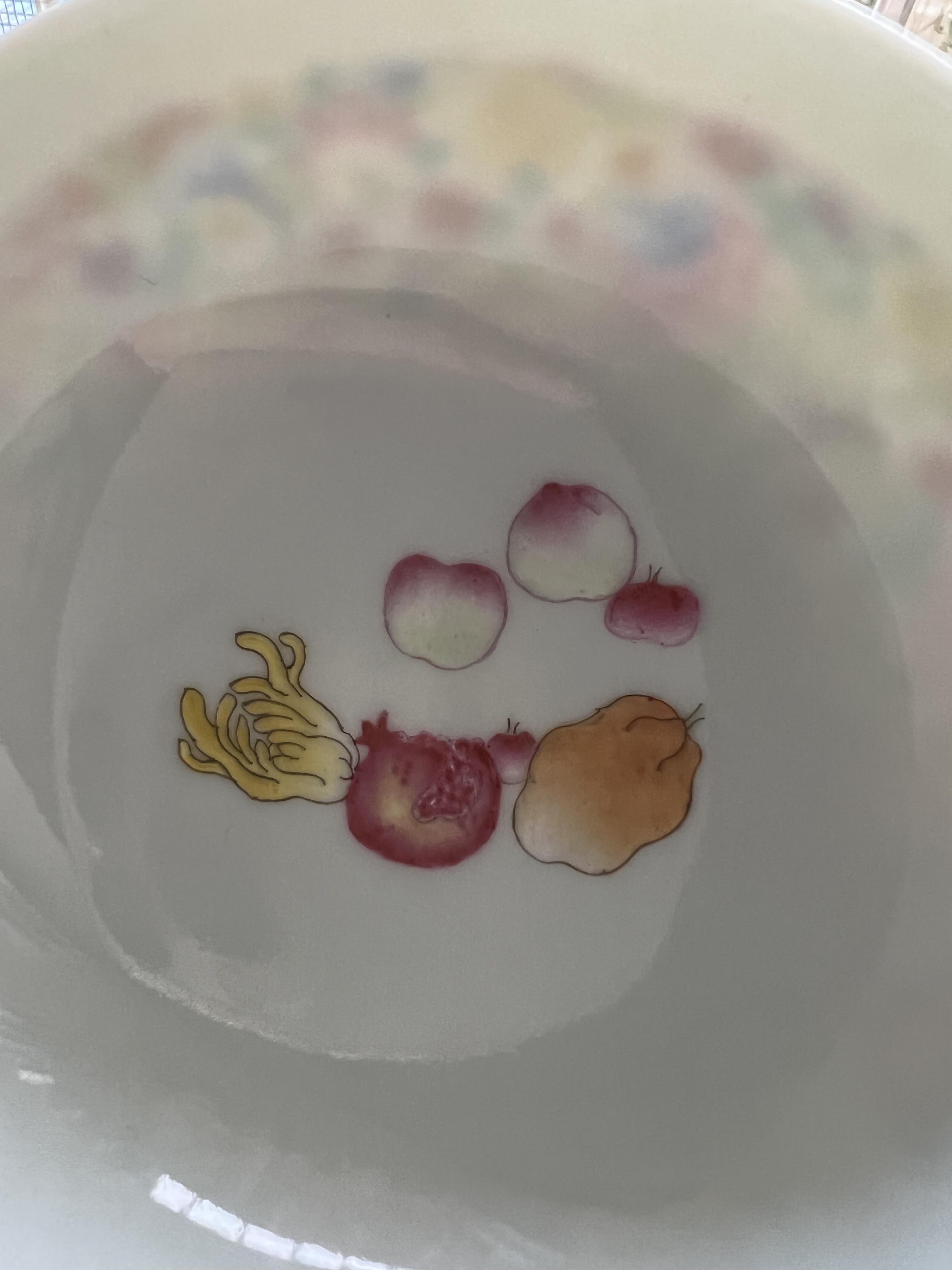▽鴻▽清雍正年製款琺瑯彩描金石頭芭蕉鶏紋供碗古陶瓷品置物古賞物中国 