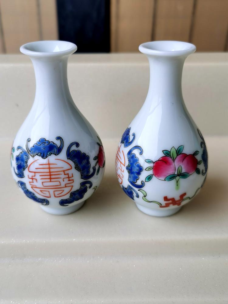 中国 色絵 蒜頭瓶 童子図 大明隆慶年造銘る一品です - 陶芸