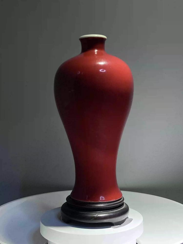 中国辰砂紅釉珊瑚釉梅瓶M R4734B-