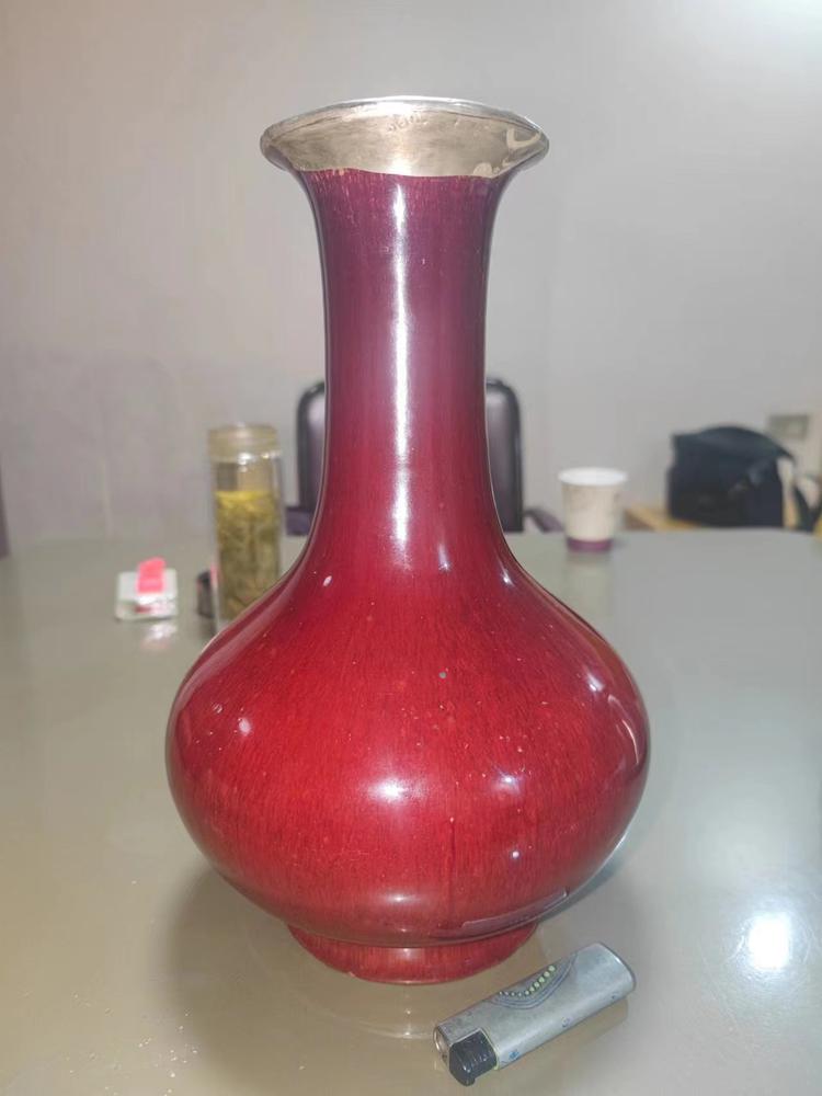 清中期窑变红釉长颈撇口瓶是否有收藏价值2023年04月28日-唐珍收藏